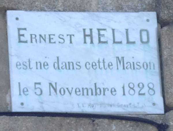 Lieu de naissance d'Ernest Hello