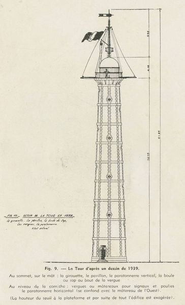 Dessin de la tour en 1939 -3 MG 15