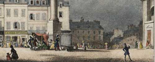Charles Gousset, imprimeur lithographe : vue de la place Bisson