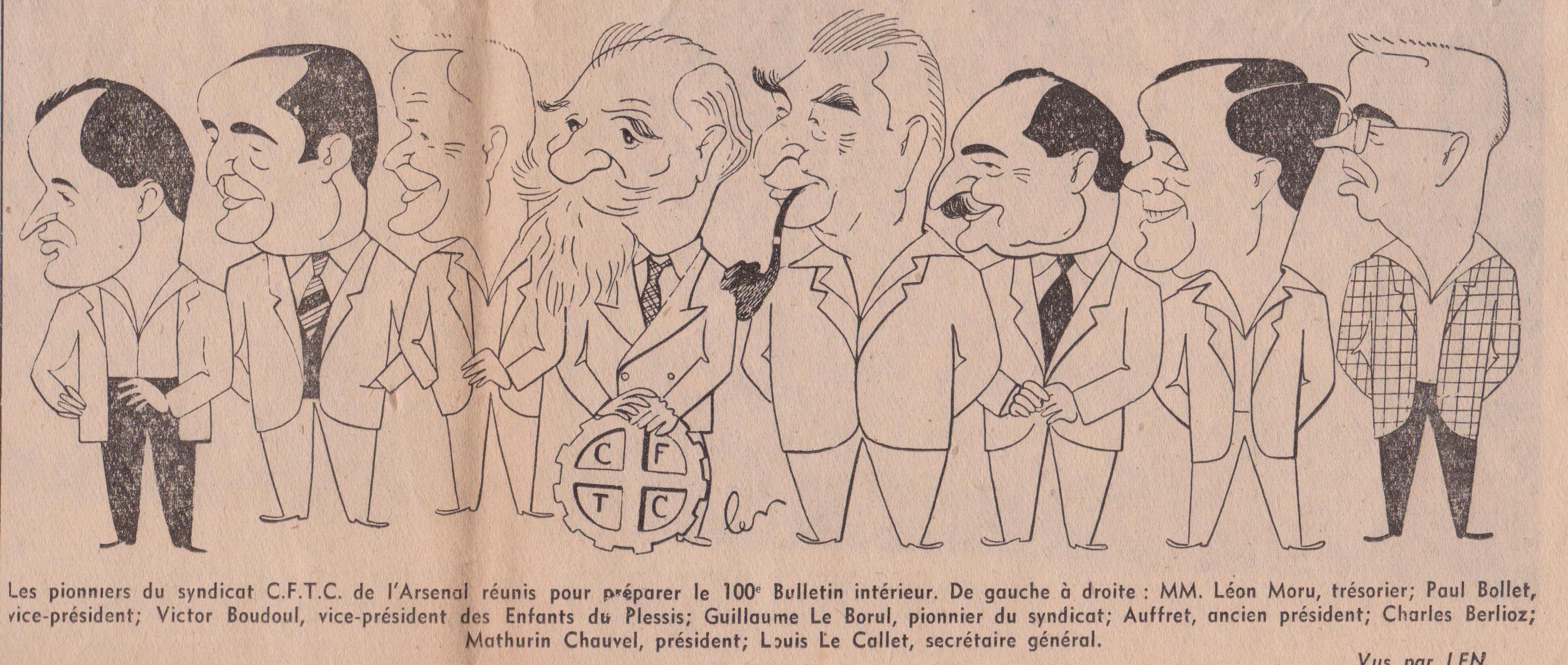 Pionniers de la CFTC à l'arsenal, 1950